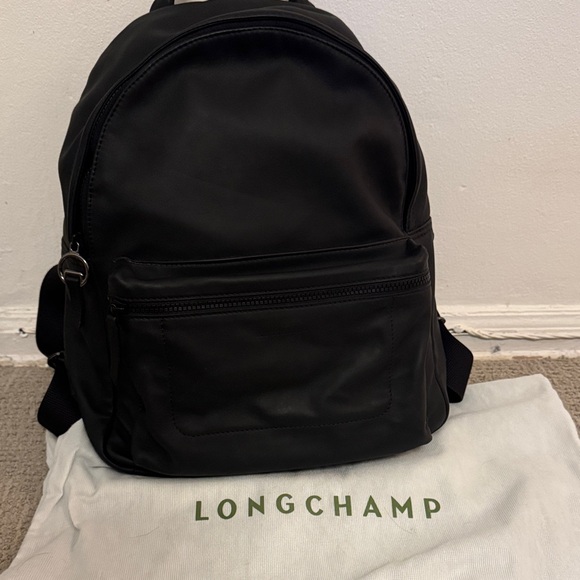 Longchamp Black Men's Compact Everyday Backpack